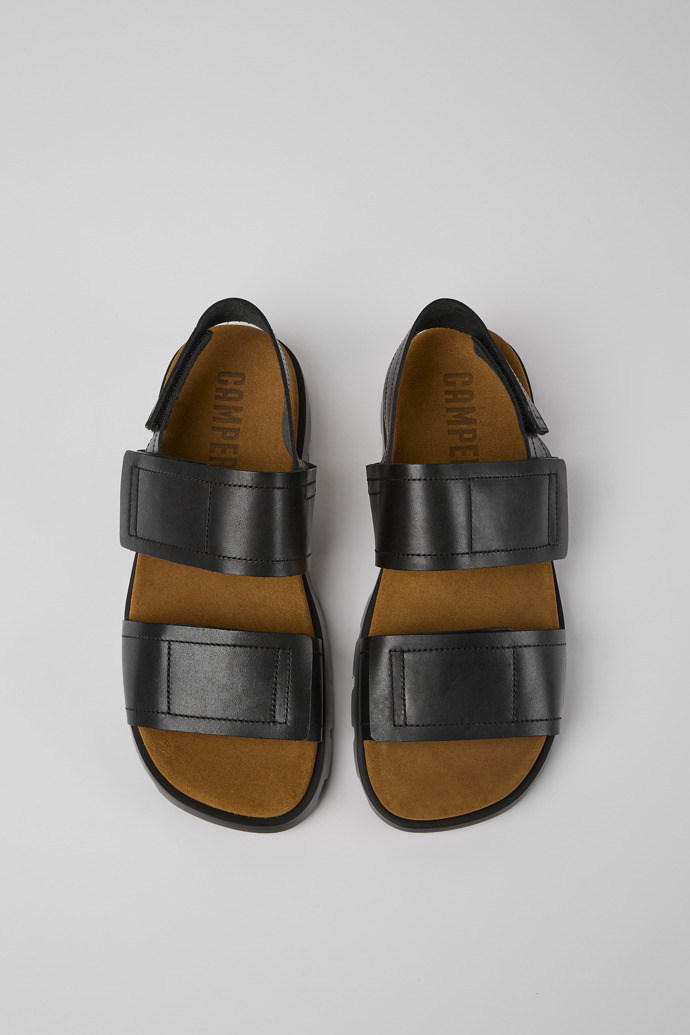 Camper Brutus Sandal - Schwarze Ledersandale für Herren
