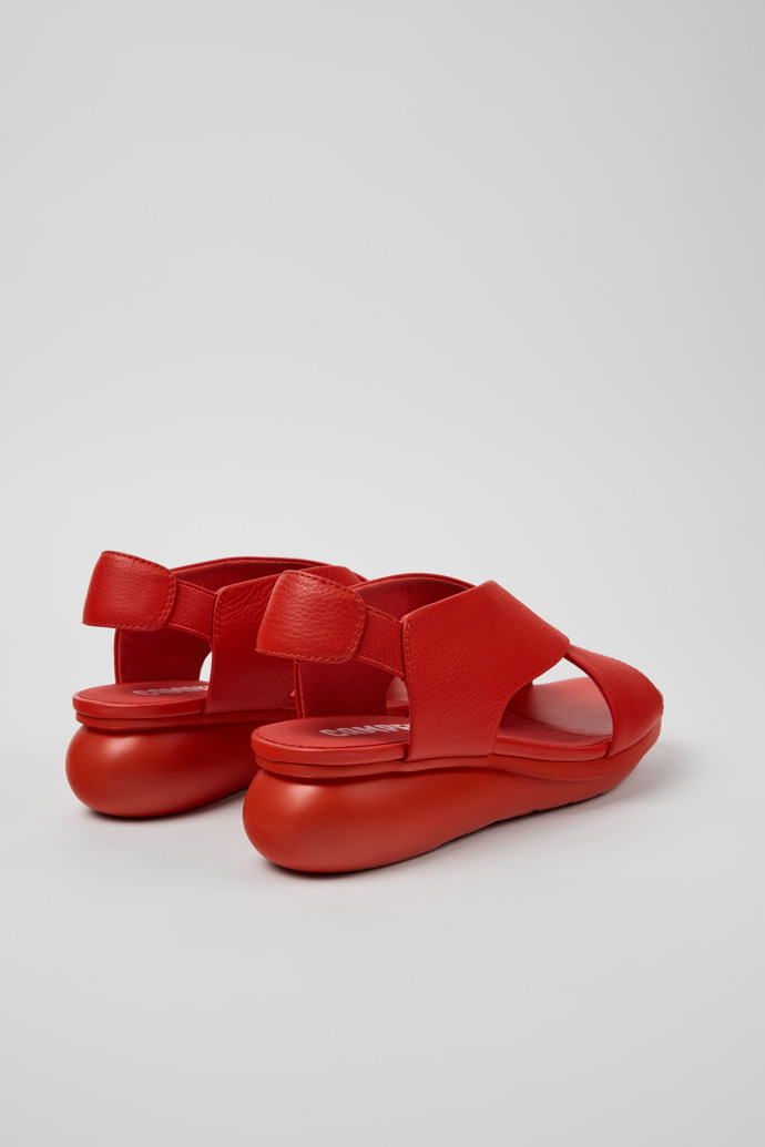 Camper Balloon - Damensandale aus Leder in Rot