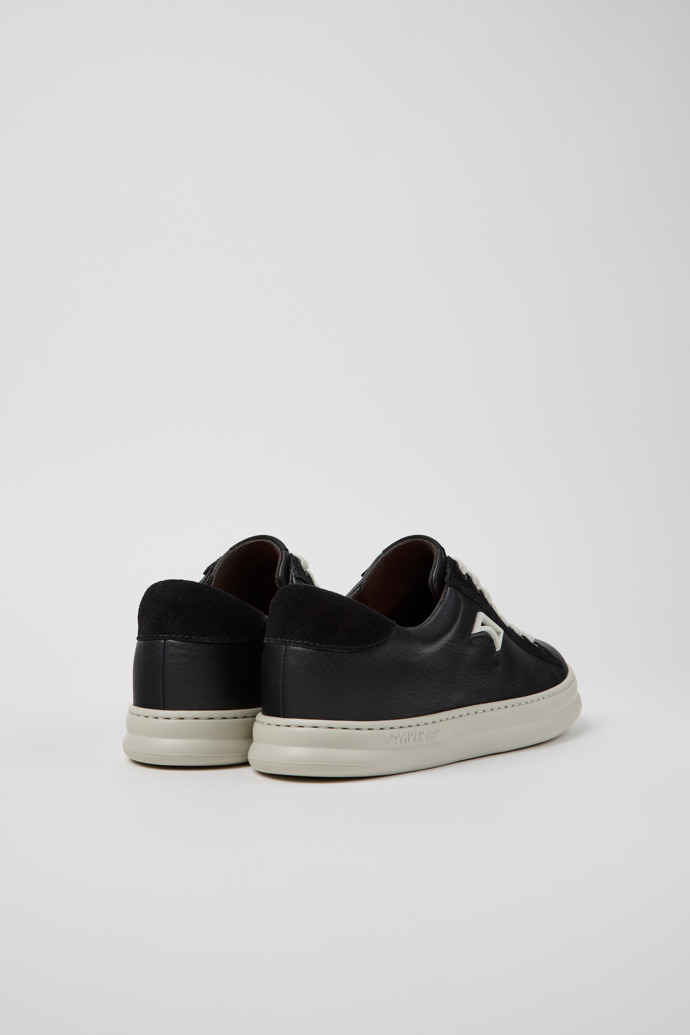 Camper Runner - Schwarzer Herrensneaker aus Leder und Nubukleder.