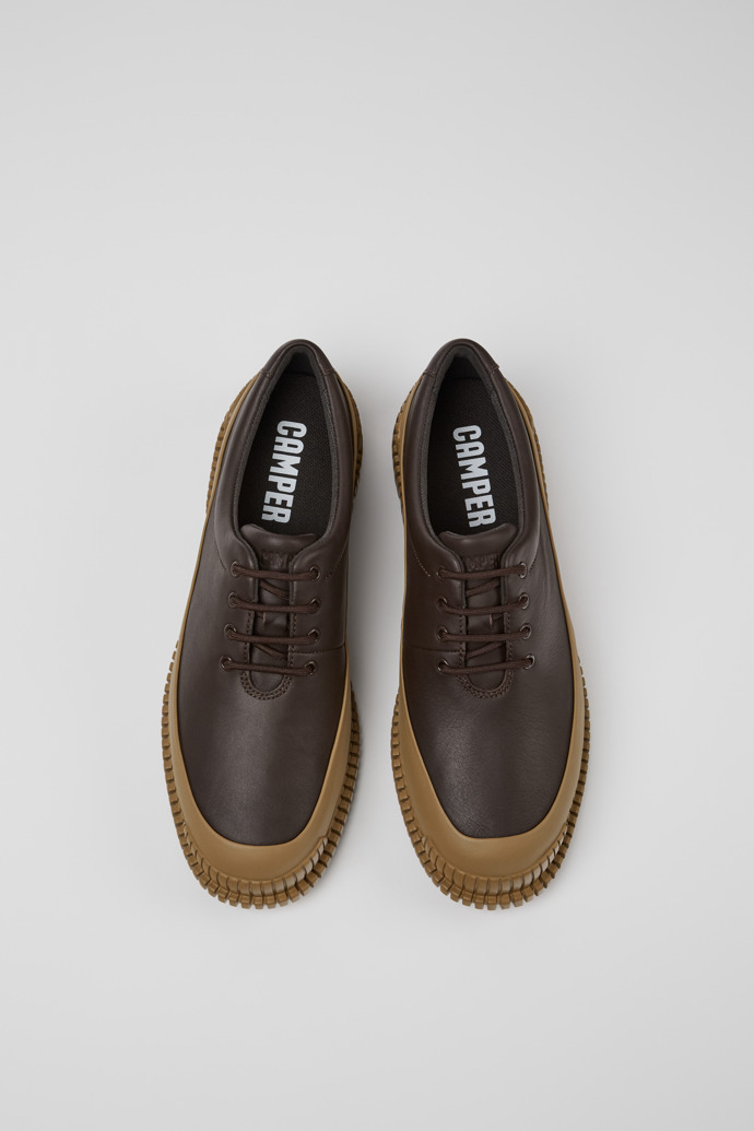 Camper Pix - Damenschnürschuh aus Leder in Braun.
