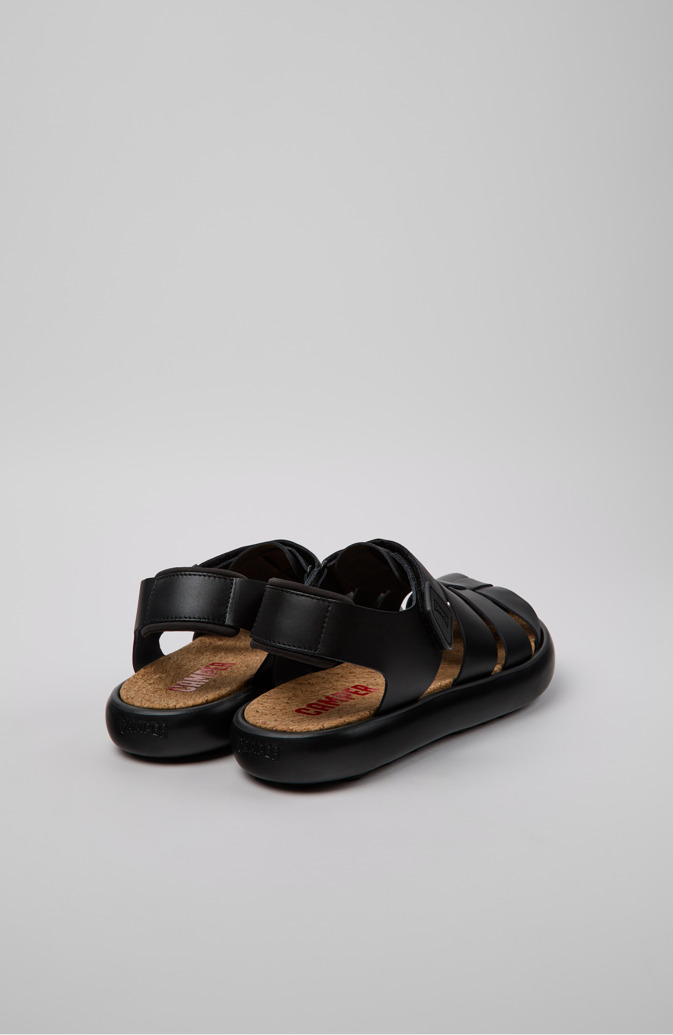 Camper Pelotas Flota - Schwarze Ledersandale für Herren.