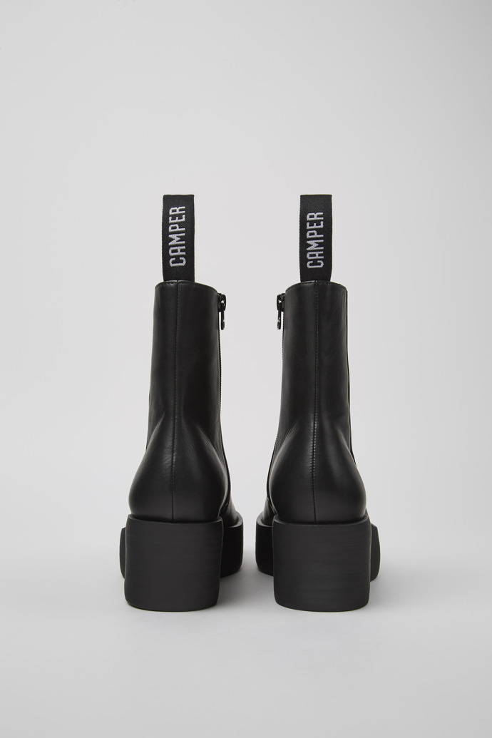 Camper Billie - Schwarze Lederstiefelette für Damen.