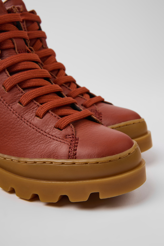 Camper Brutus - Rote Kinderstiefelette aus Leder