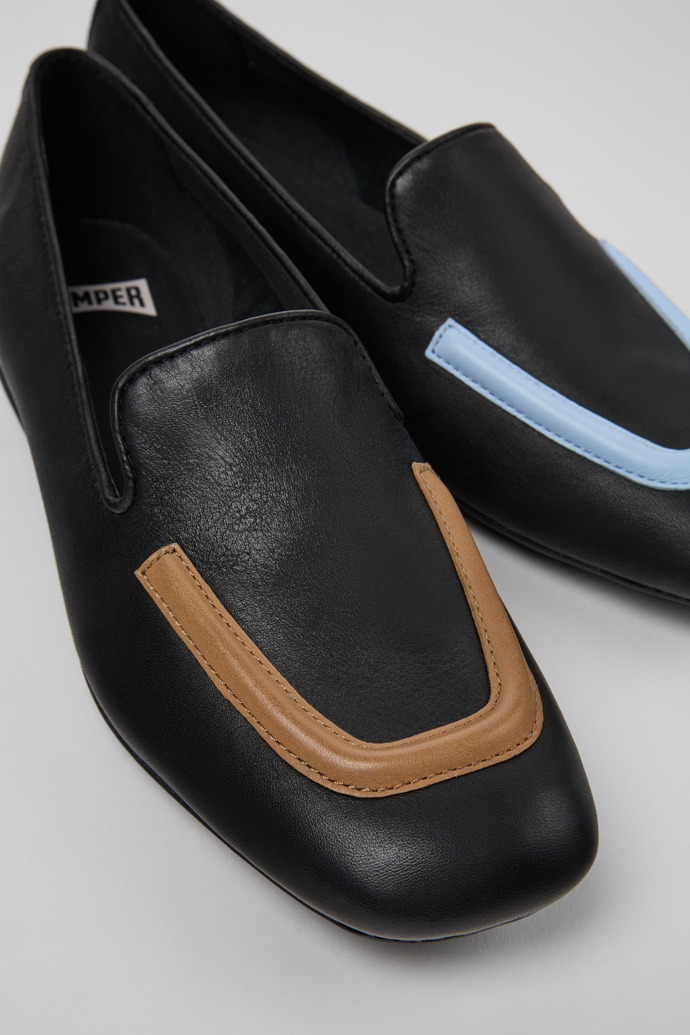 Camper Twins - Schwarze Damenballerinas aus Leder
