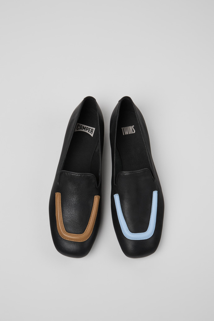 Camper Twins - Schwarze Damenballerinas aus Leder