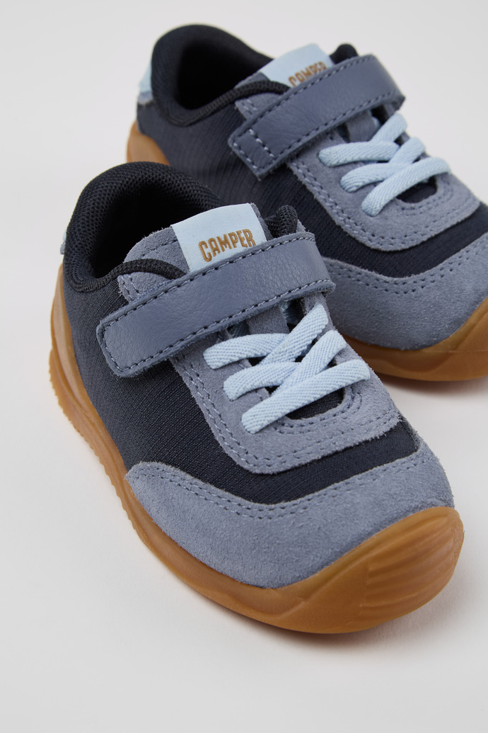Camper Dadda - Blauer Kindersneaker aus Textil und Nubukleder
