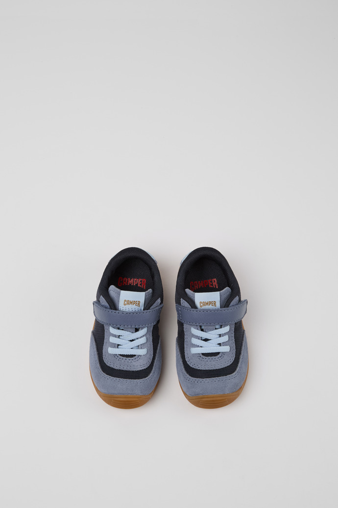 Camper Dadda - Blauer Kindersneaker aus Textil und Nubukleder
