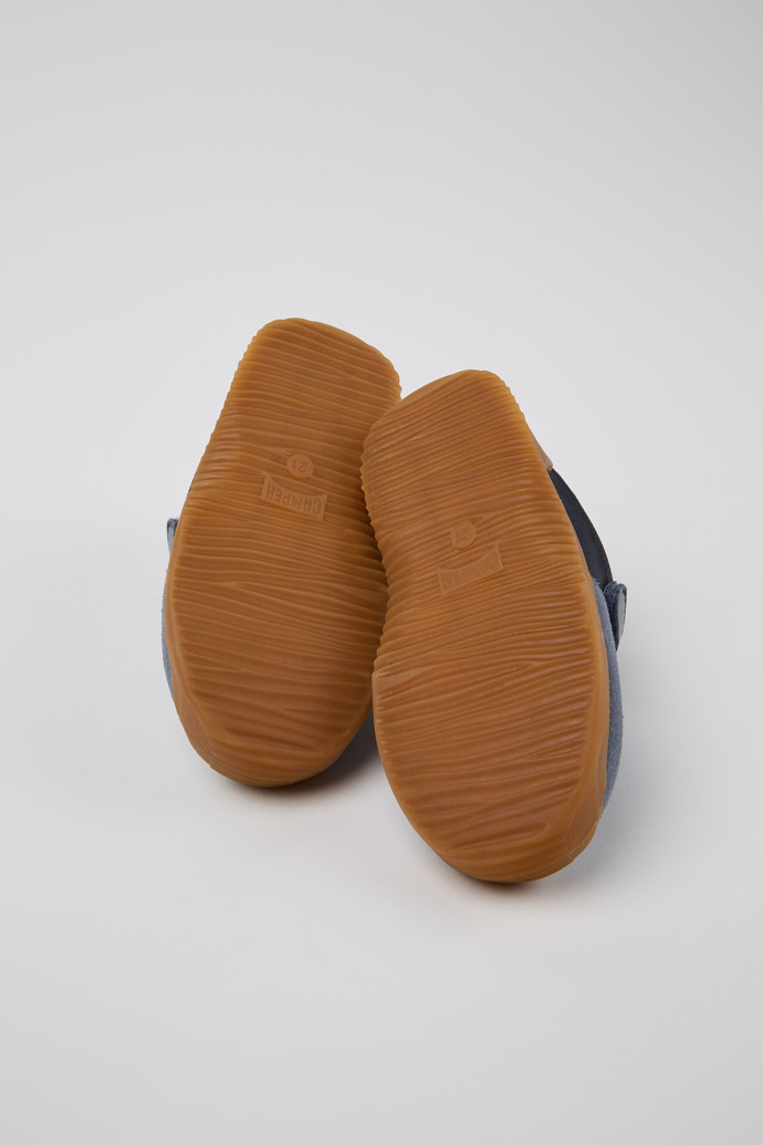 Camper Dadda - Blauer Kindersneaker aus Textil und Nubukleder