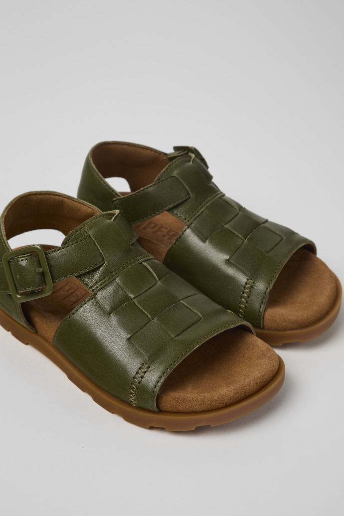Camper Brutus Sandal - Grüne Ledersandalen