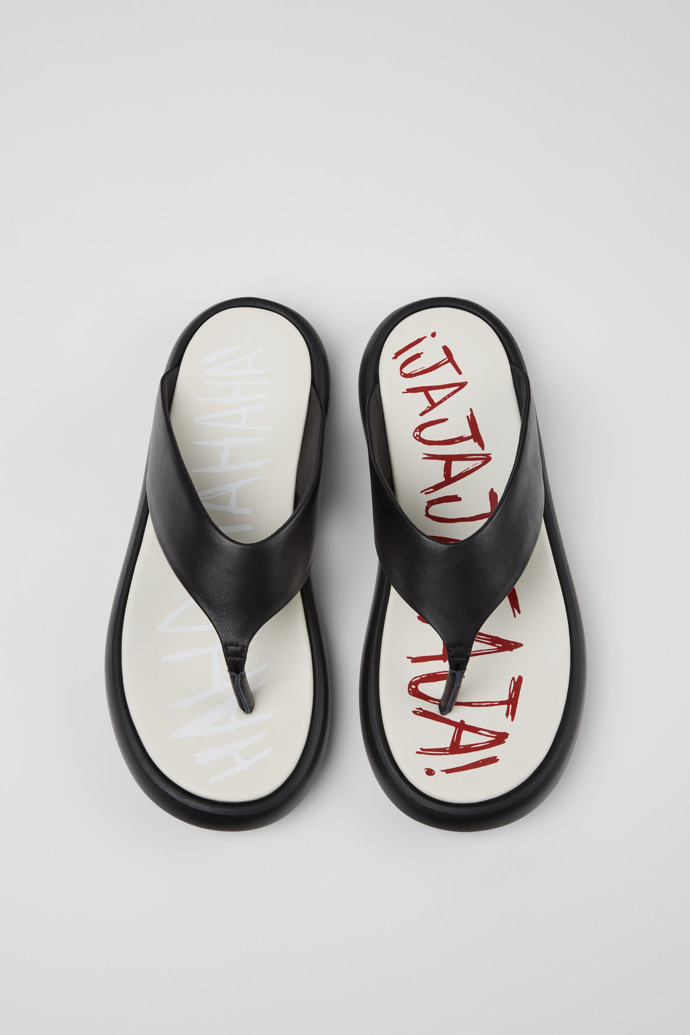 Camper Twins - Schwarze Ledersandale für Herren.