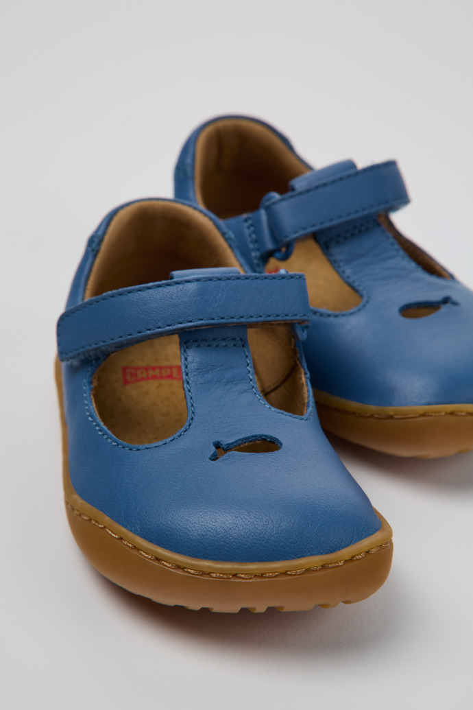 Camper Twins - Blauer Kinderschuh aus Leder.