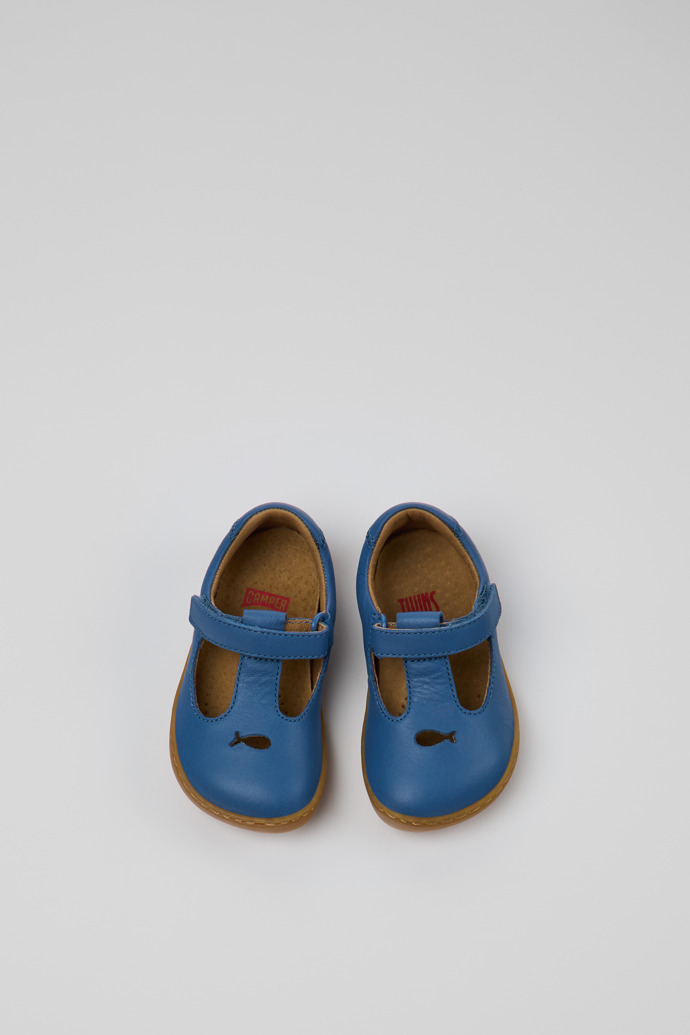 Camper Twins - Blauer Kinderschuh aus Leder.