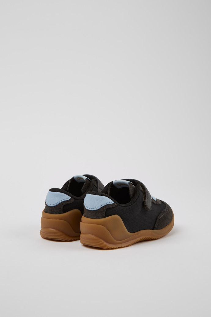 Camper Dadda - Schwarze Kindersneaker aus Textil und Nubukleder