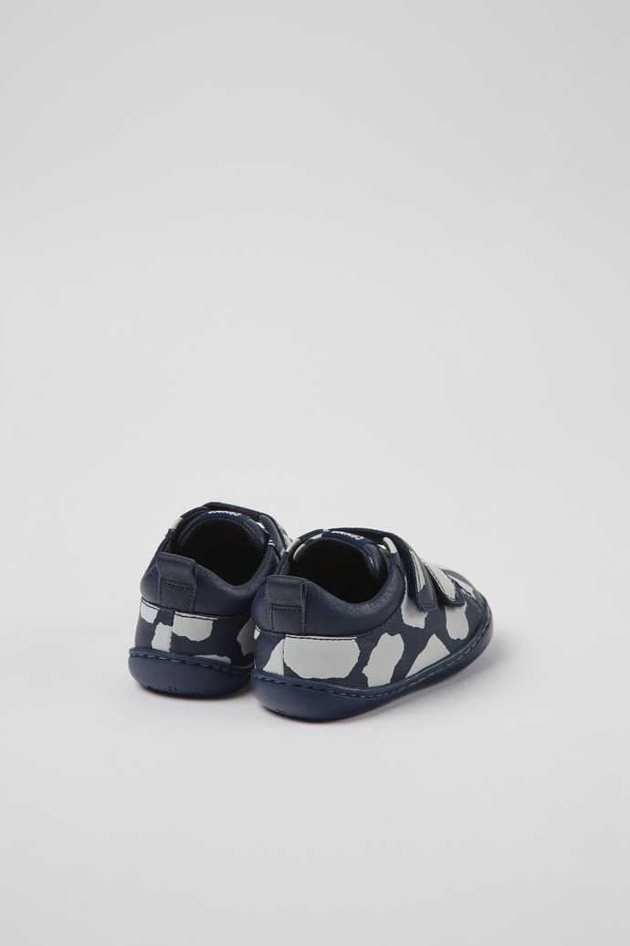 Camper Twins - Blau-weißer Kinderschuh aus Leder