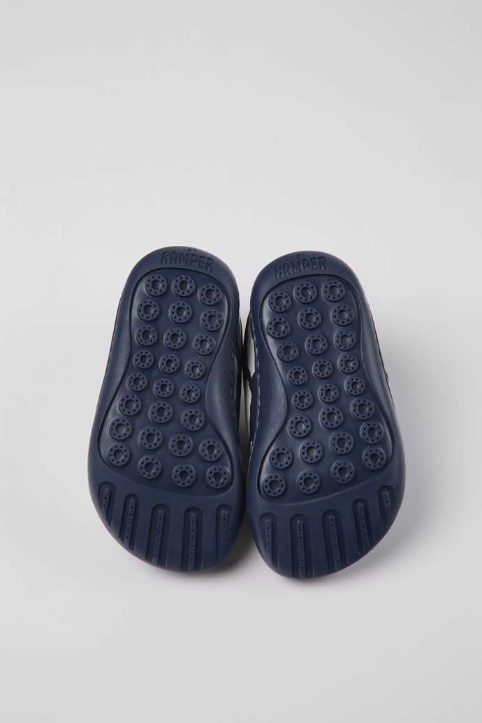 Camper Twins - Blau-weißer Kinderschuh aus Leder