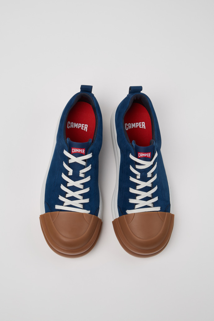 Camper Junction Runner - Blauer Herrensneaker aus Nubukleder.
