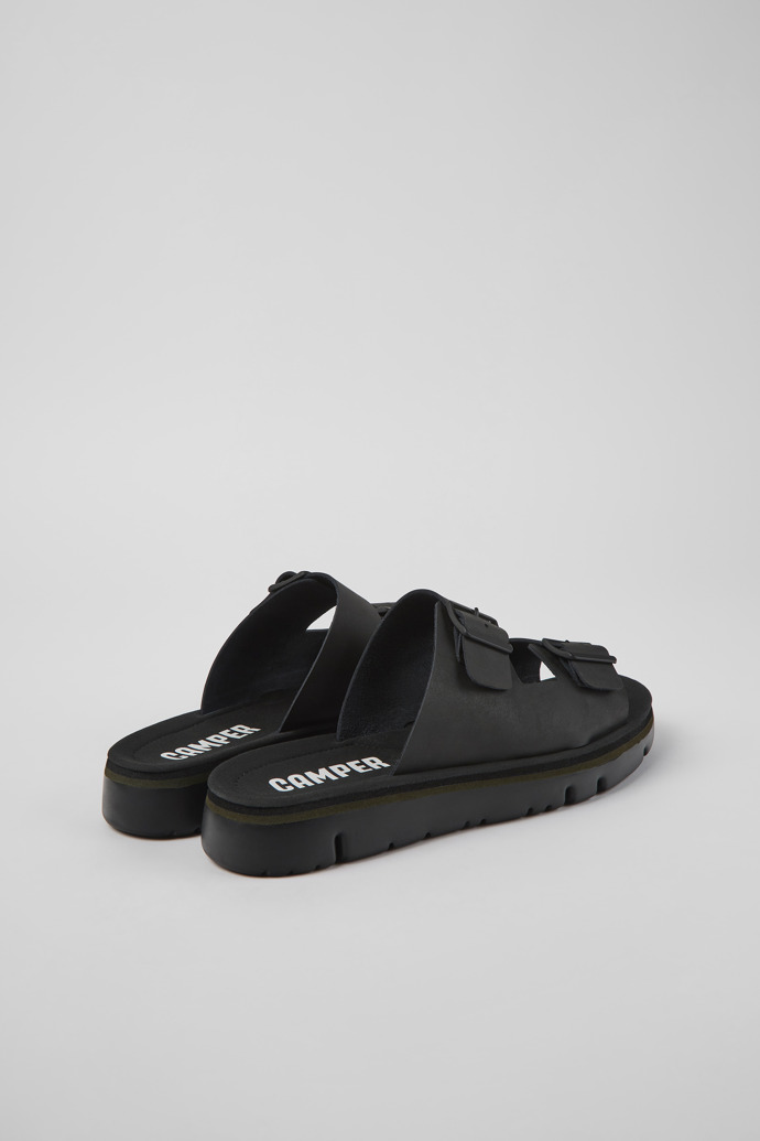 Camper Oruga - Schwarze Herrenpantoletten aus Leder