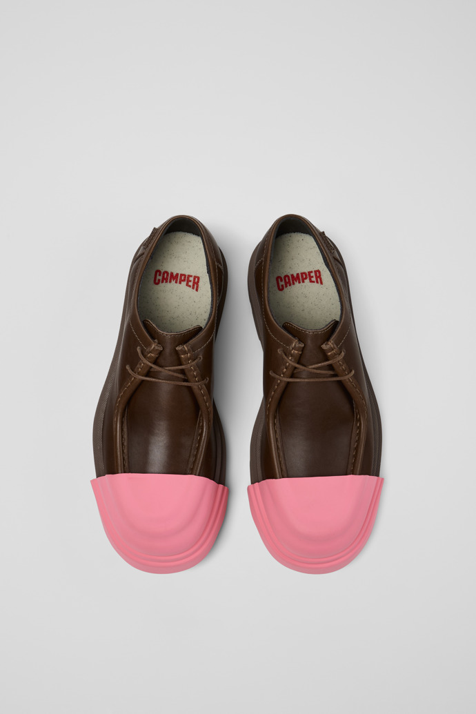 Camper Junction - Brauner Lederschuh für Damen.