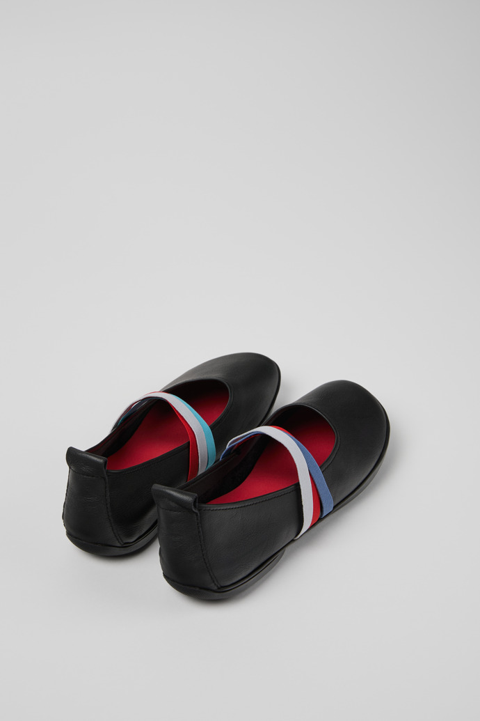 Camper Twins - Schwarze Lederballerinas und -mokassins für Damen.
