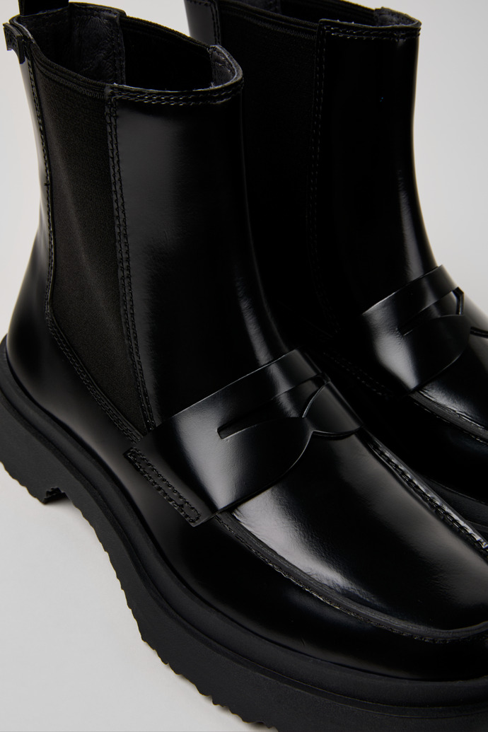 Camper Walden - Schwarzer Stiefeletten aus Leder für Damen.
