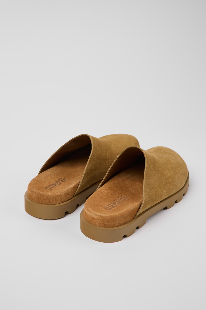 Camper Brutus Sandal - Braune Damenclogs aus Nubukleder
