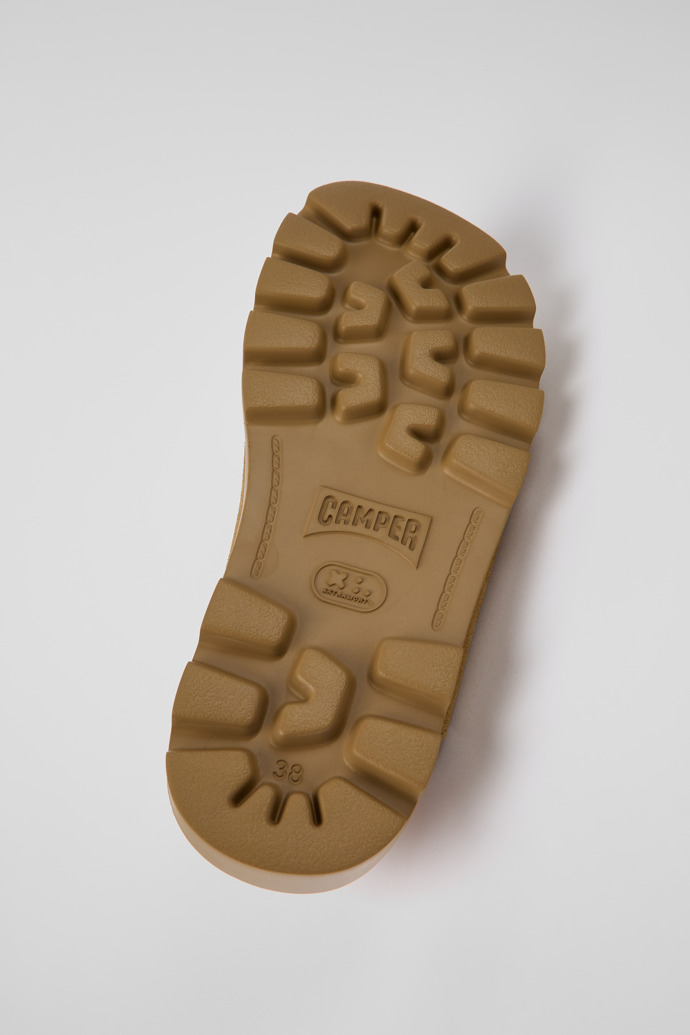 Camper Brutus Sandal - Braune Damenclogs aus Nubukleder