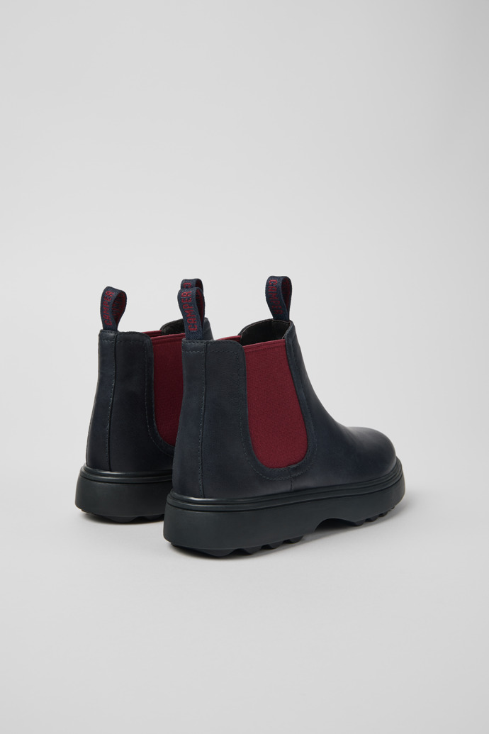 Camper Norte - Kinderstiefel aus Leder in Blau und Weinrot
