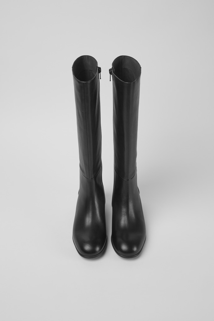 Camper Katie - Schwarzer hoher Lederstiefel für Damen.