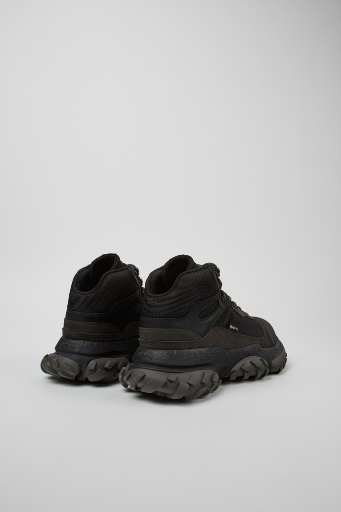 Camper Karst Trek - GORE-TEX GORE-TEX - Schwarz-graue Stiefeletten aus Textil und Nubukleder für Damen.
