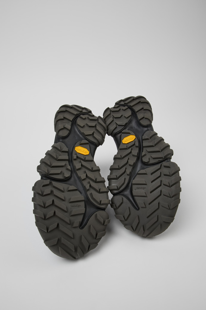 Camper Karst Trek - GORE-TEX GORE-TEX - Schwarz-graue Stiefeletten aus Textil und Nubukleder für Damen.