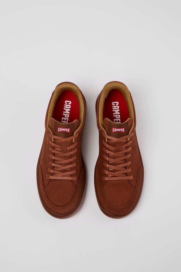 Camper Runner K21 - Roter Damensneaker aus Nubukleder
