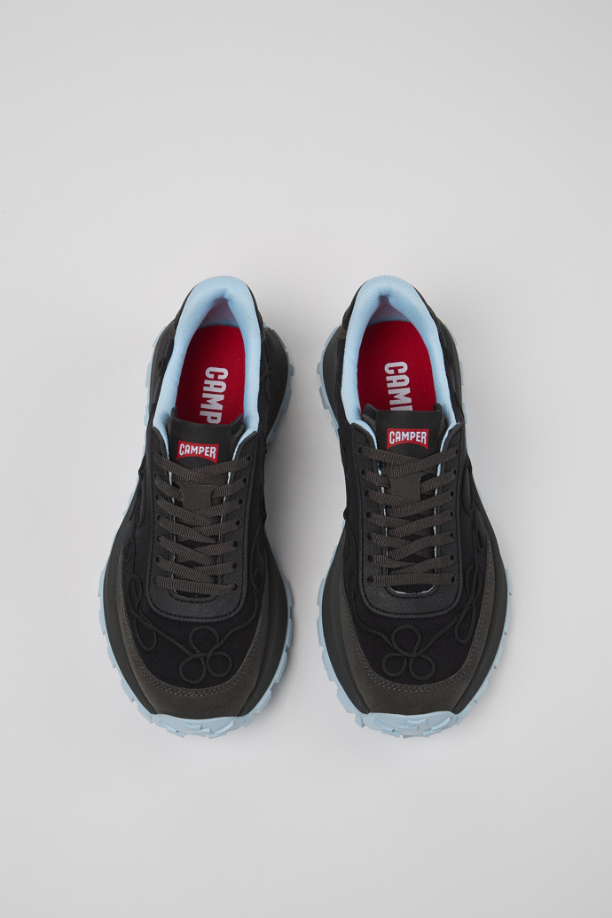 Camper Drift Trail VIBRAM - Schwarzer Damensneaker aus Nubukleder und Textil