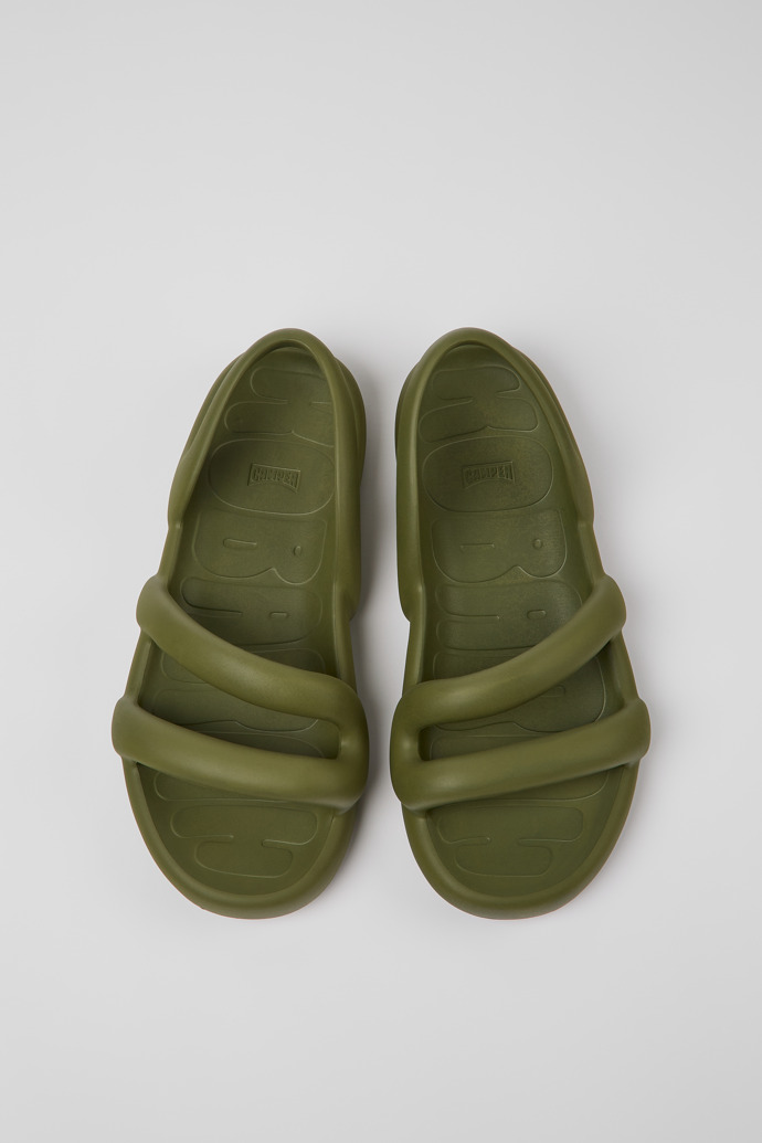 Camper Kobarah Flat - Grüne Unisex-Sandale