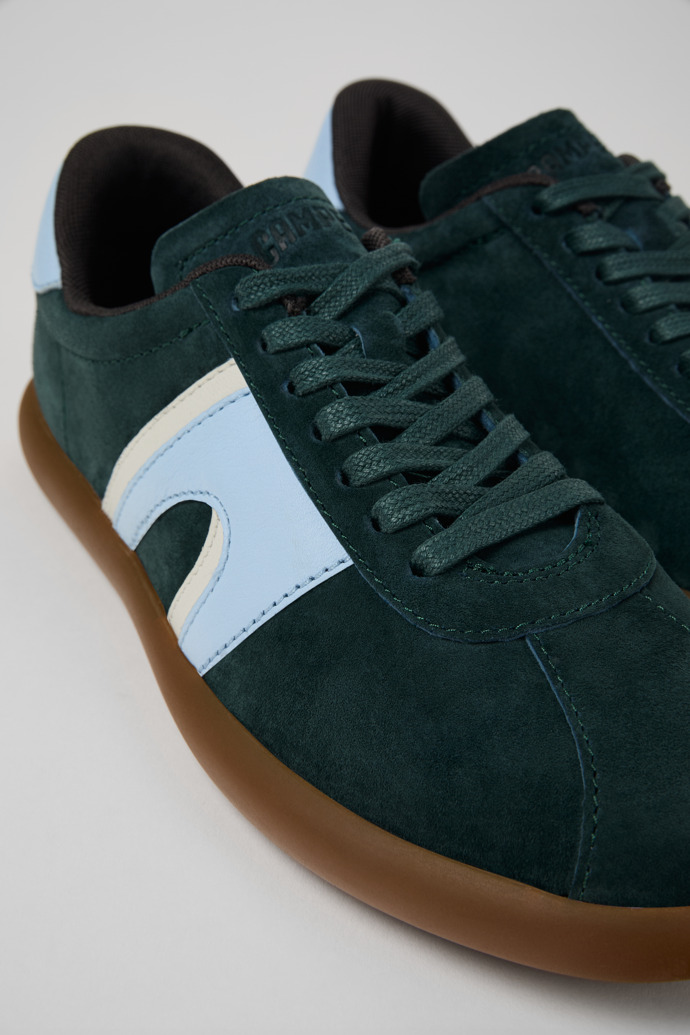 Camper Pelotas Soller - Grüner Damensneaker aus Nubukleder/Leder