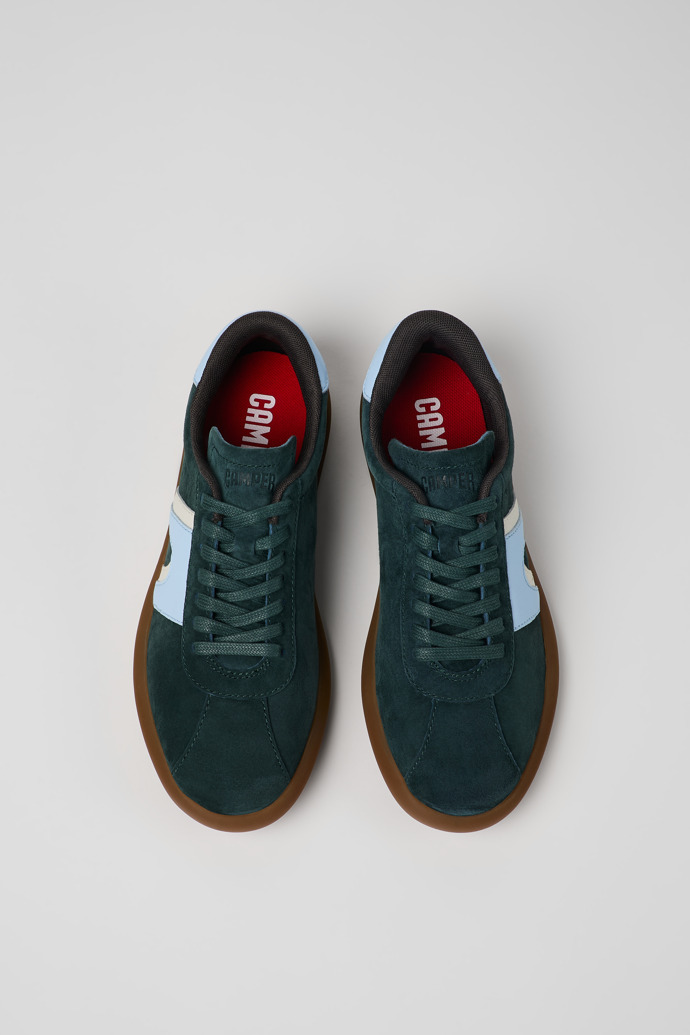 Camper Pelotas Soller - Grüner Damensneaker aus Nubukleder/Leder