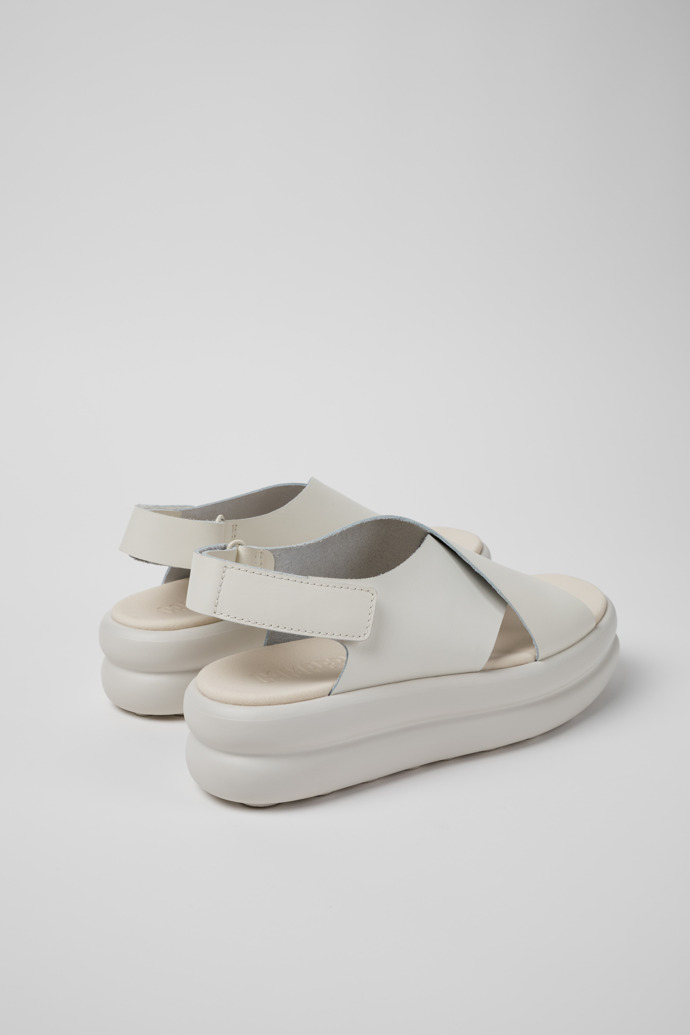 Camper Pelotas Flota Up - Weiße Ledersandalen für Damen.