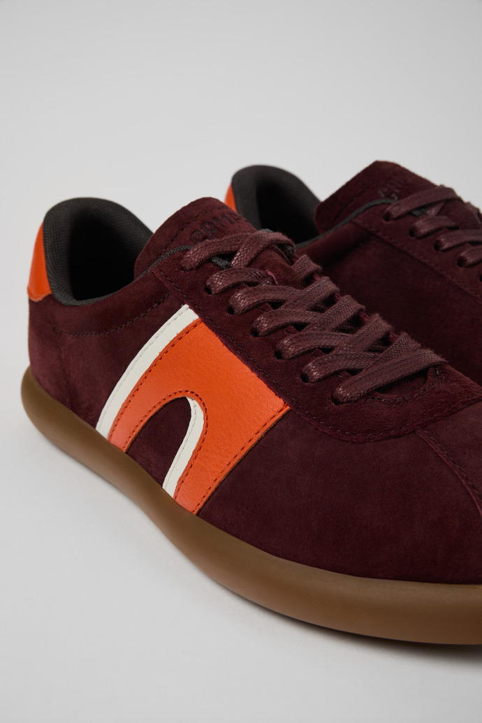 Camper Pelotas Soller - Weinroter Damensneaker aus Nubukleder/Leder