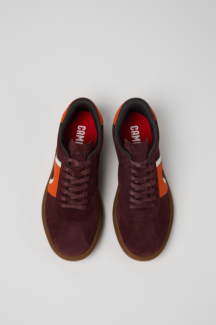 Camper Pelotas Soller - Weinroter Damensneaker aus Nubukleder/Leder