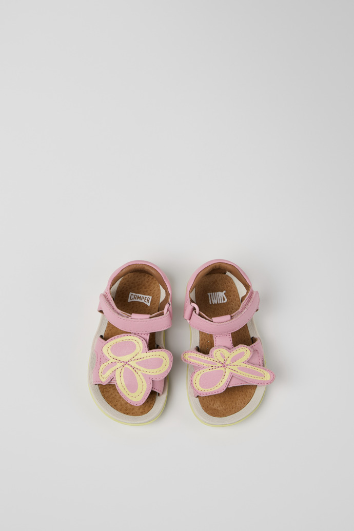 Camper Twins - Mehrfarbige Kindersandalen aus Leder.