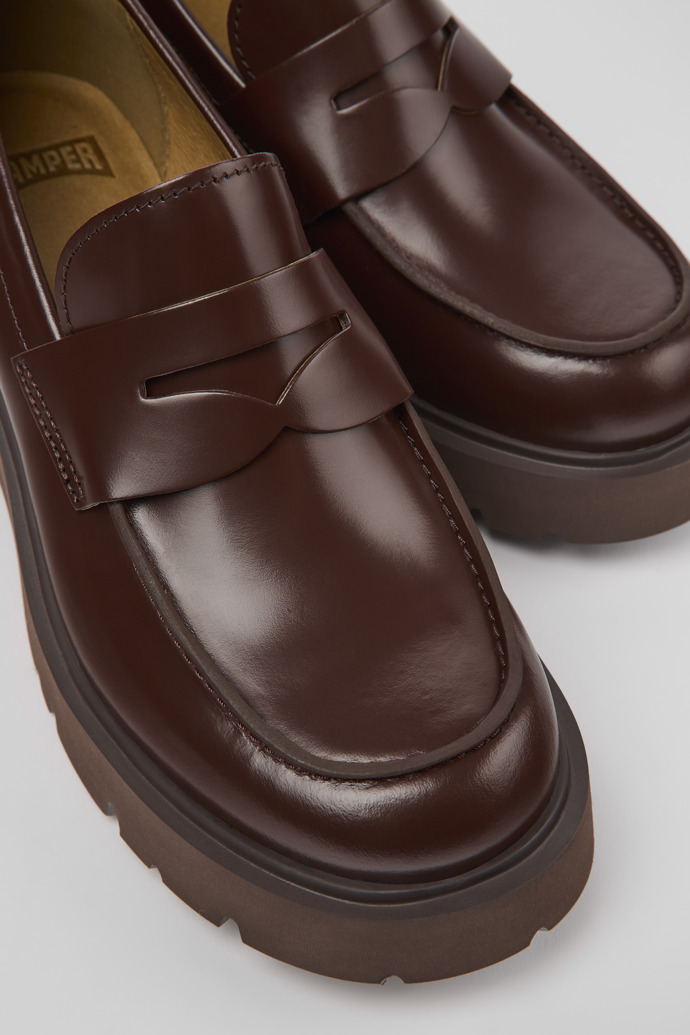 Camper Milah - Weinroter Damenloafer aus Leder