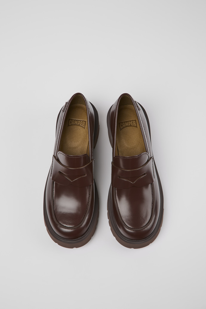 Camper Milah - Weinroter Damenloafer aus Leder