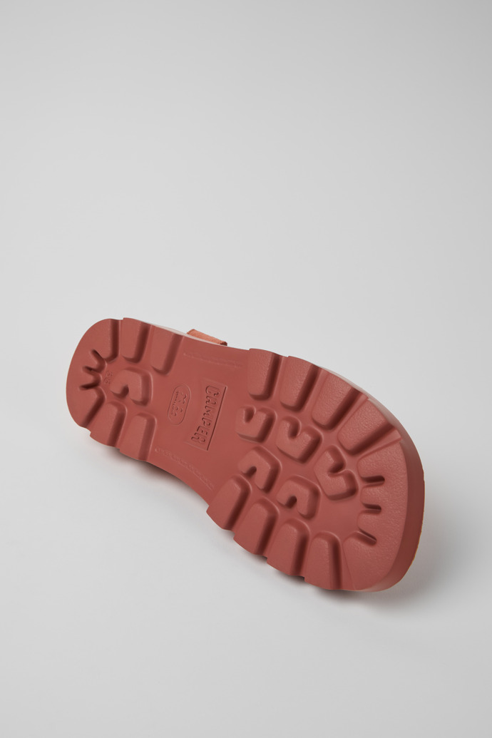 Camper Brutus Sandal - Rote Nubukleder-Sandalen für Damen.