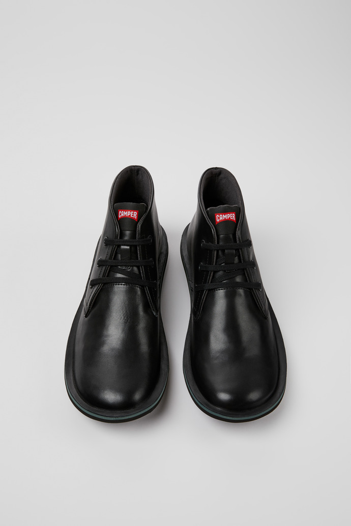 Camper Beetle - Schwarze Herrenstiefelette aus Leder