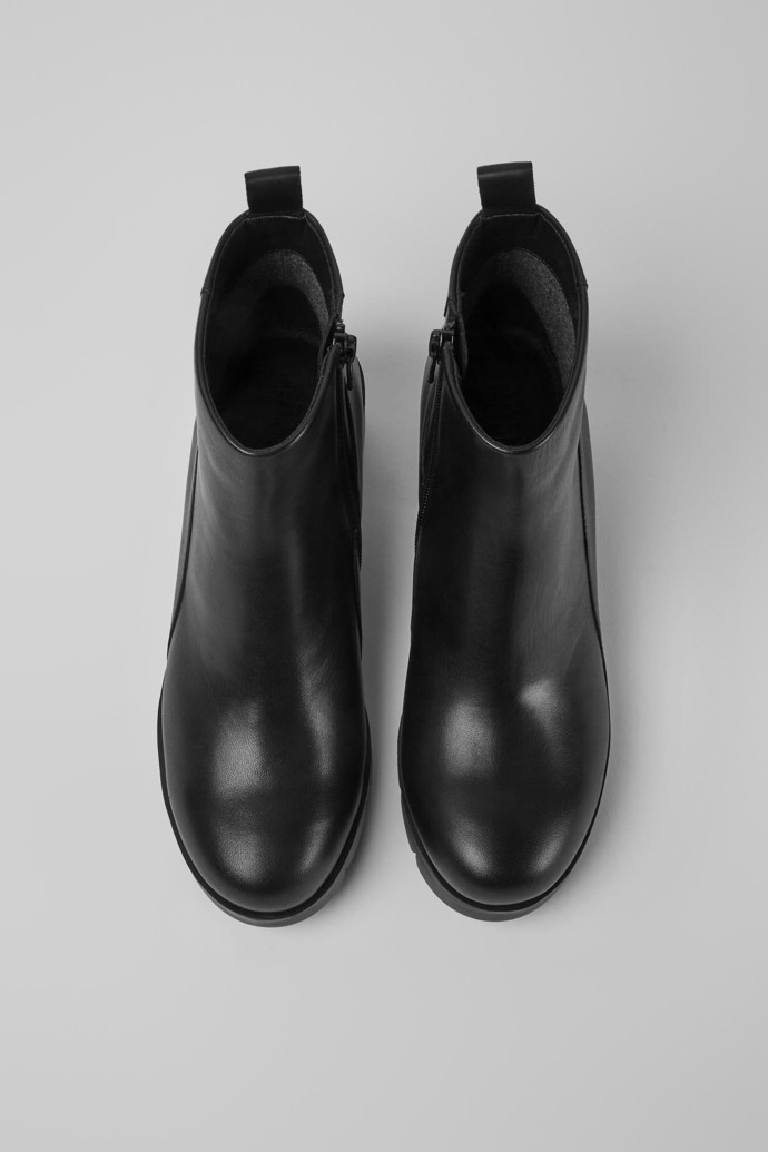 Camper Wanda - Schwarze Lederstiefelette für Damen.