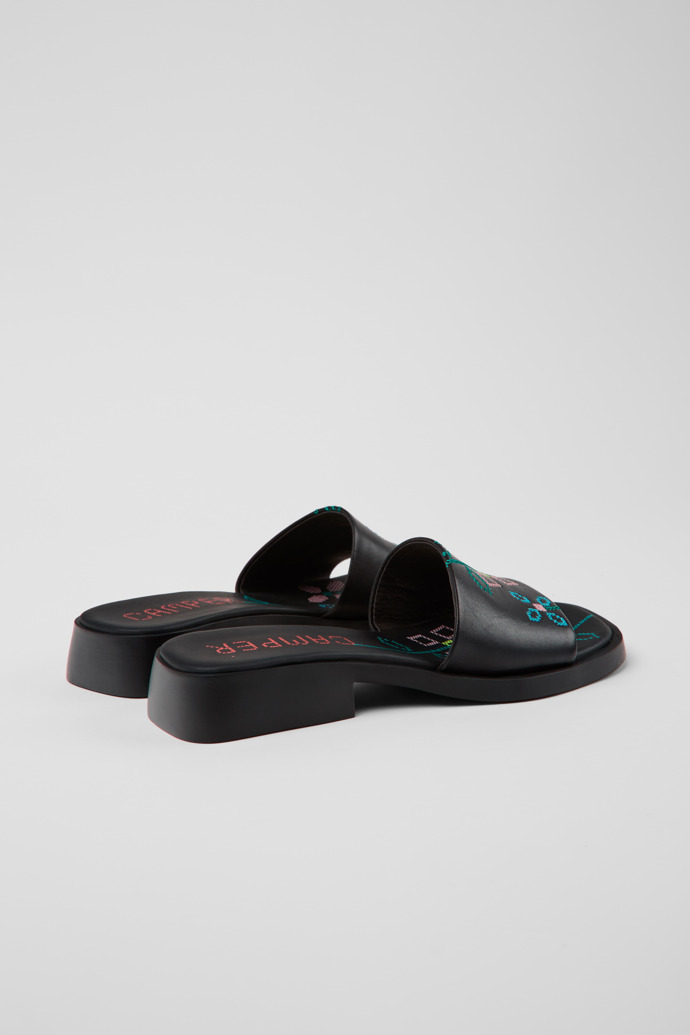 Camper Twins - Schwarzer Damensandalette aus Leder.
