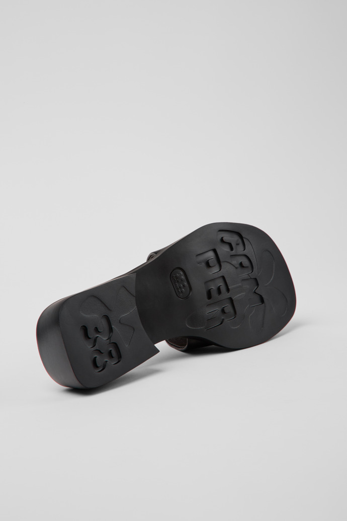Camper Twins - Schwarzer Damensandalette aus Leder.