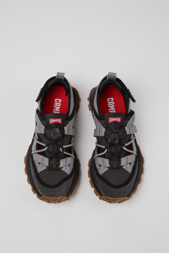 Camper Drift Trail VIBRAM - Graue Damessneaker aus recyceltem PET und Nubukleder.