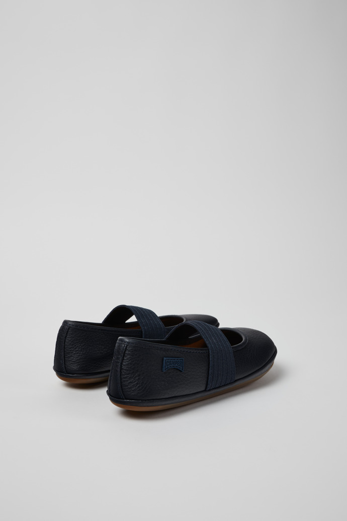Camper Right - Blaue Lederballerinas für Kinder.