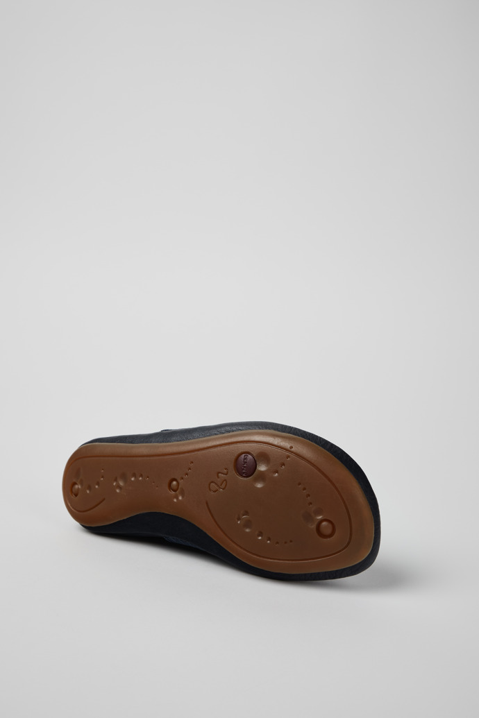Camper Right - Blaue Lederballerinas für Kinder.