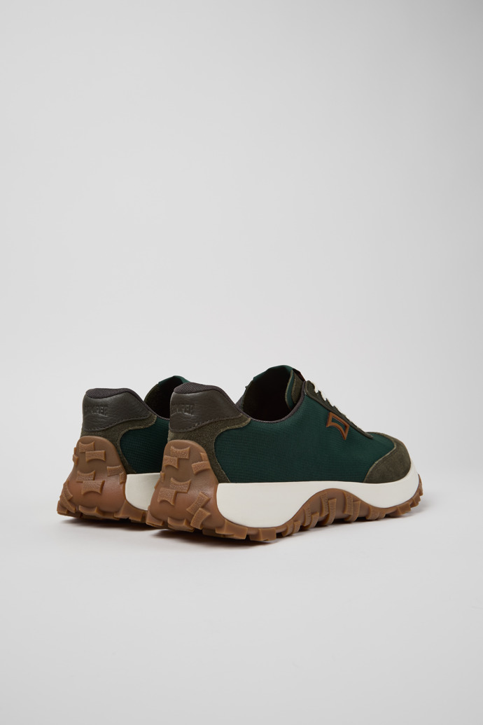 Camper Drift Trail - Grüner Herrensneaker aus Textil und Nubukleder.